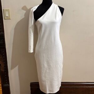 Aliava Chic One Shoulder Bodycon Fit Dress